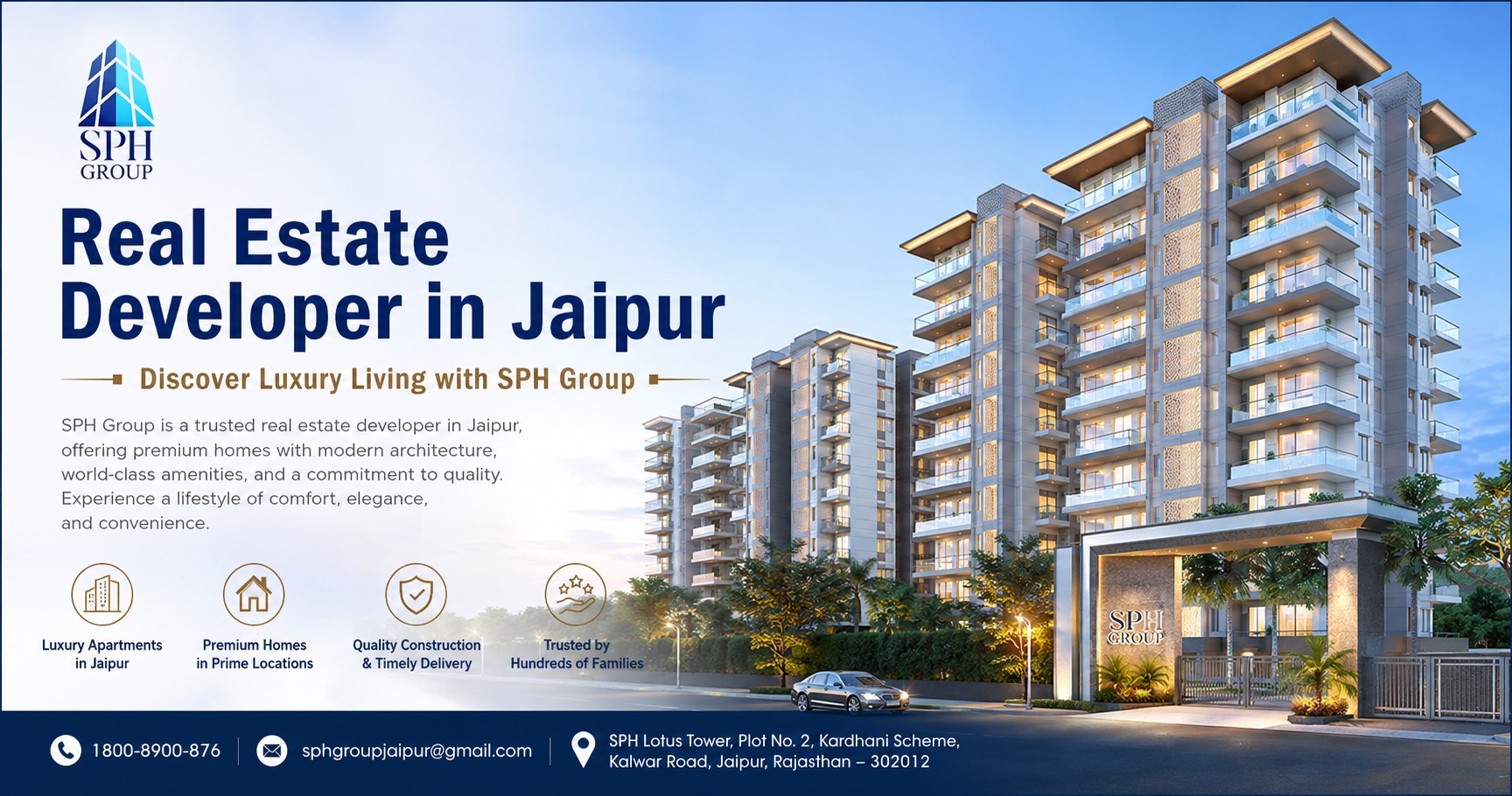  Real Estate Developer in Jaipur | Luxury Apartments by SPH Group