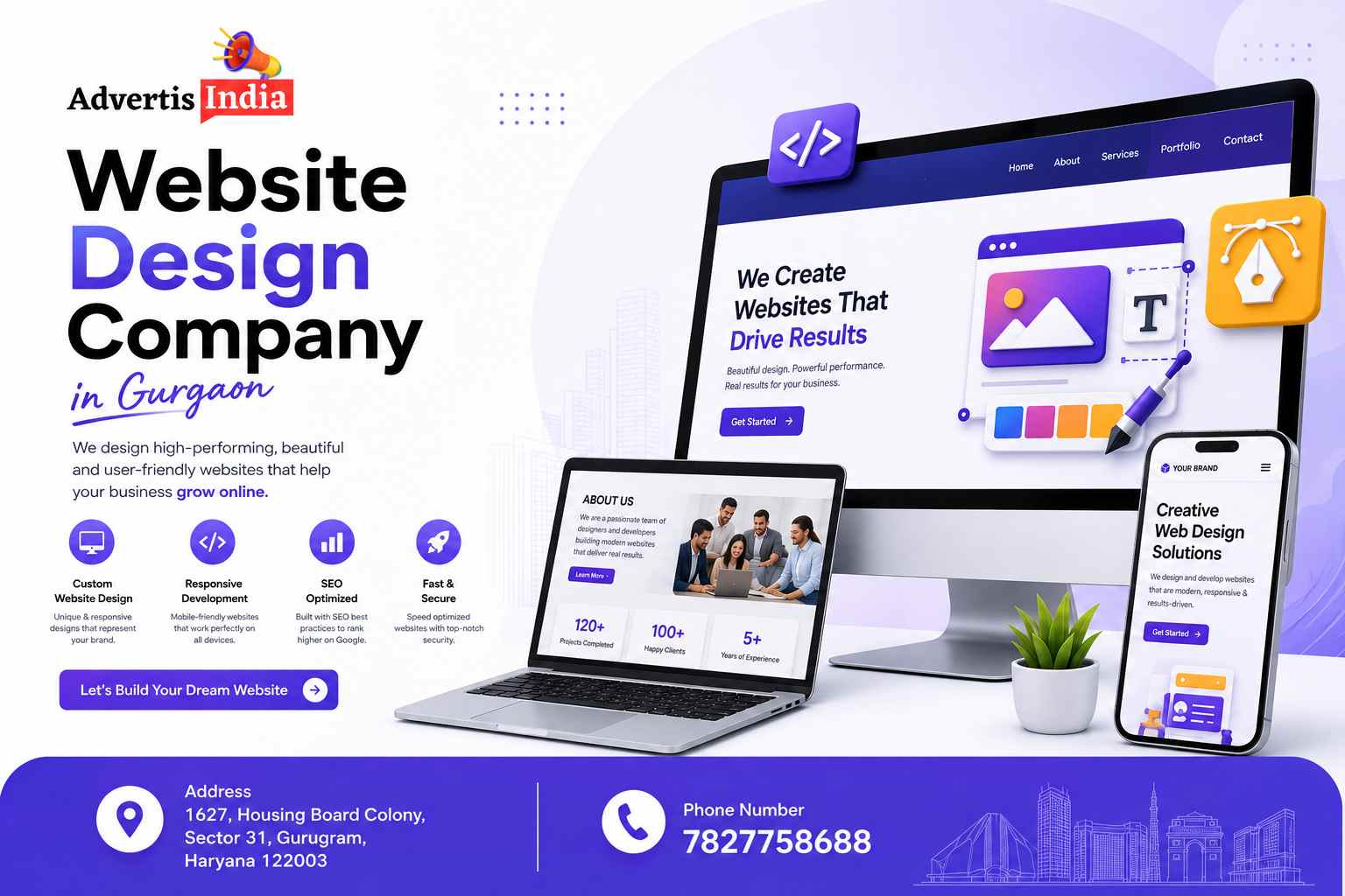  Professional Website Design Company in Gurgaon | Advertis India
