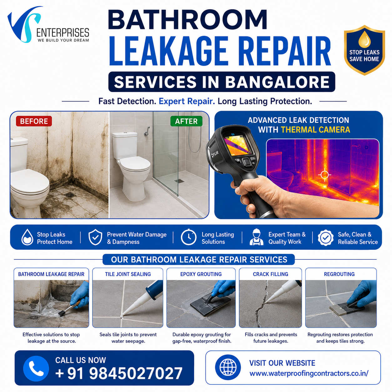  Bathroom leakage repair services in Bangalore