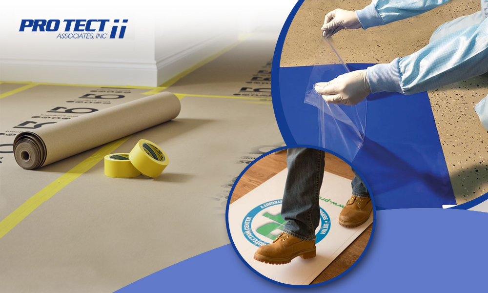  Covering the floor with plastic improves efficiency.
