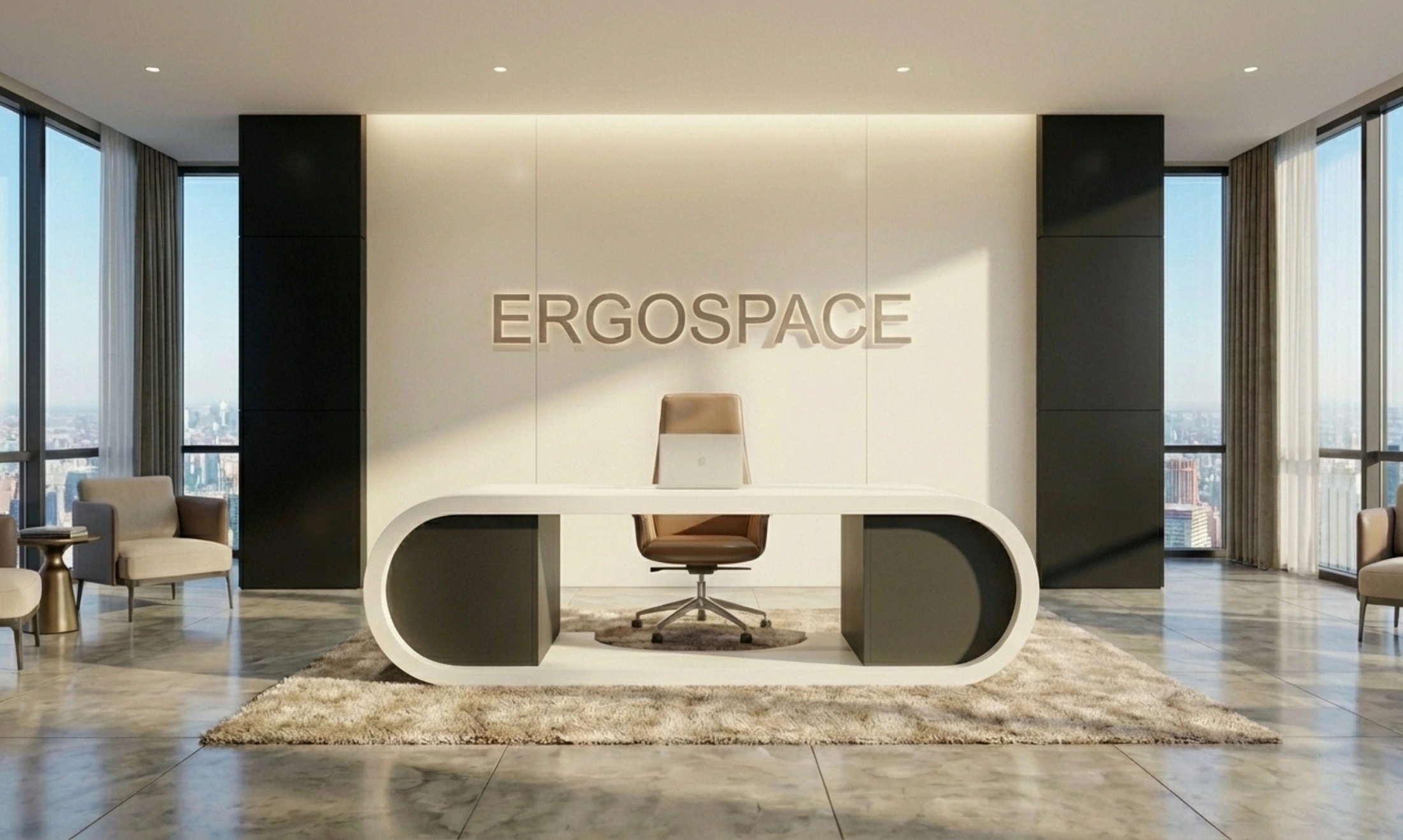 Cen Oval Shaped Executive Desk