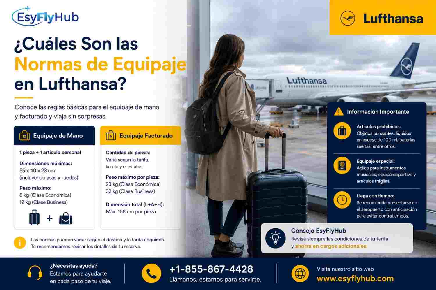  ¿Qué debes saber sobre las normas de equipaje de Lufthansa?