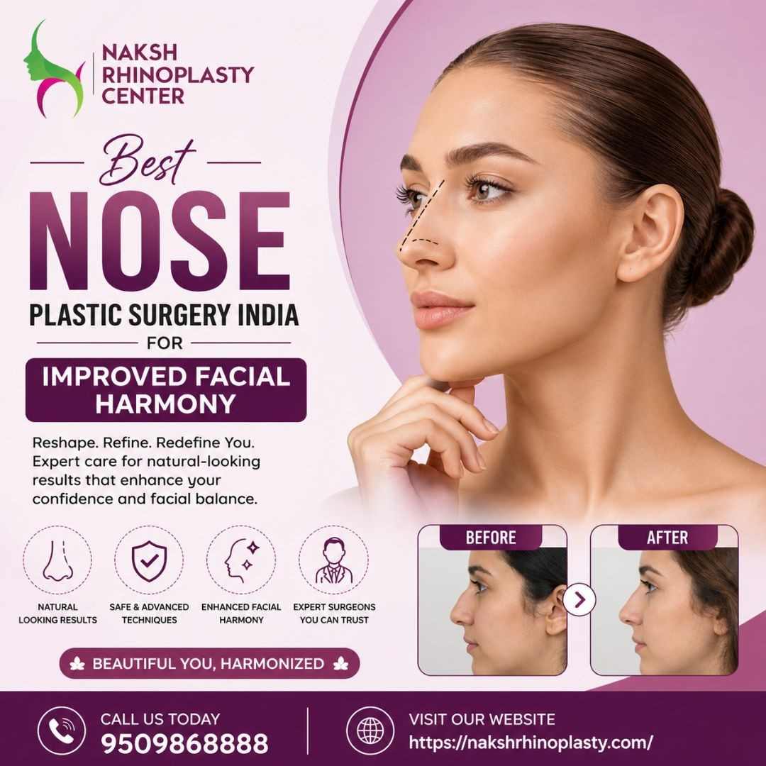  Best Nose Plastic Surgery India for Improved Facial Harmony