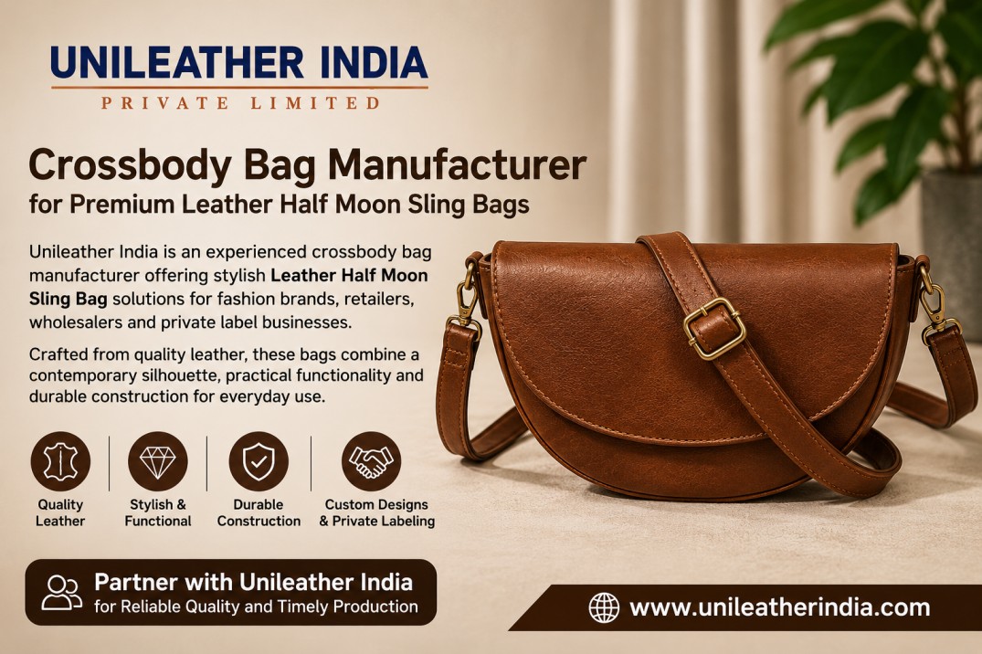  Crossbody Bag Manufacturer for Premium Leather Half Moon Sling Bags