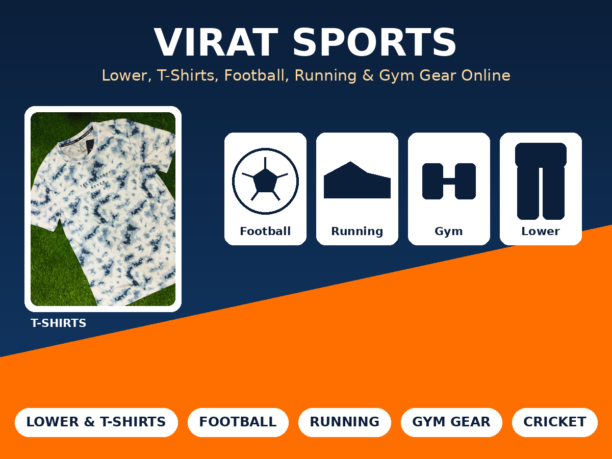  Virat Sports – Best Lower T-Shirts, Cricket & Football Gear Online Store
