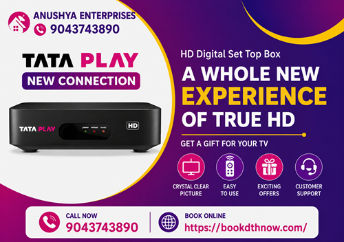  Tata Play New Connection in Karur | 9043743890