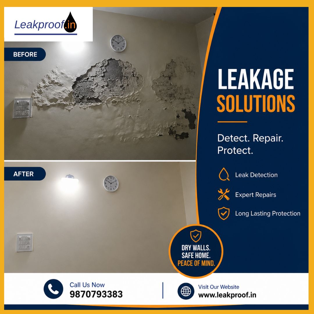  Water Leakage Solutions from Leakproof.in