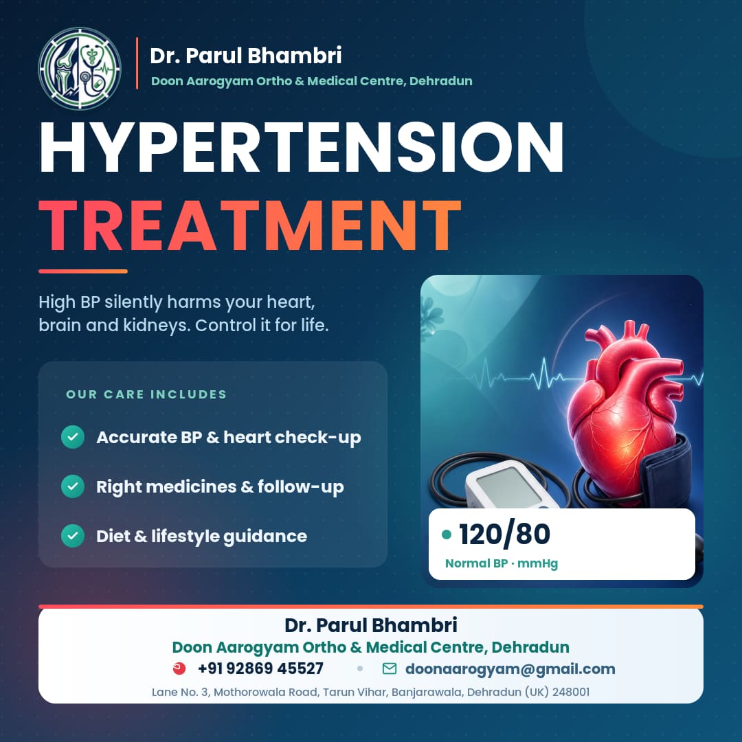  Hypertension Treatment in Dehradun | Dr. Parul Bhambri | Doon Aarogyam Ortho & Medical Centre