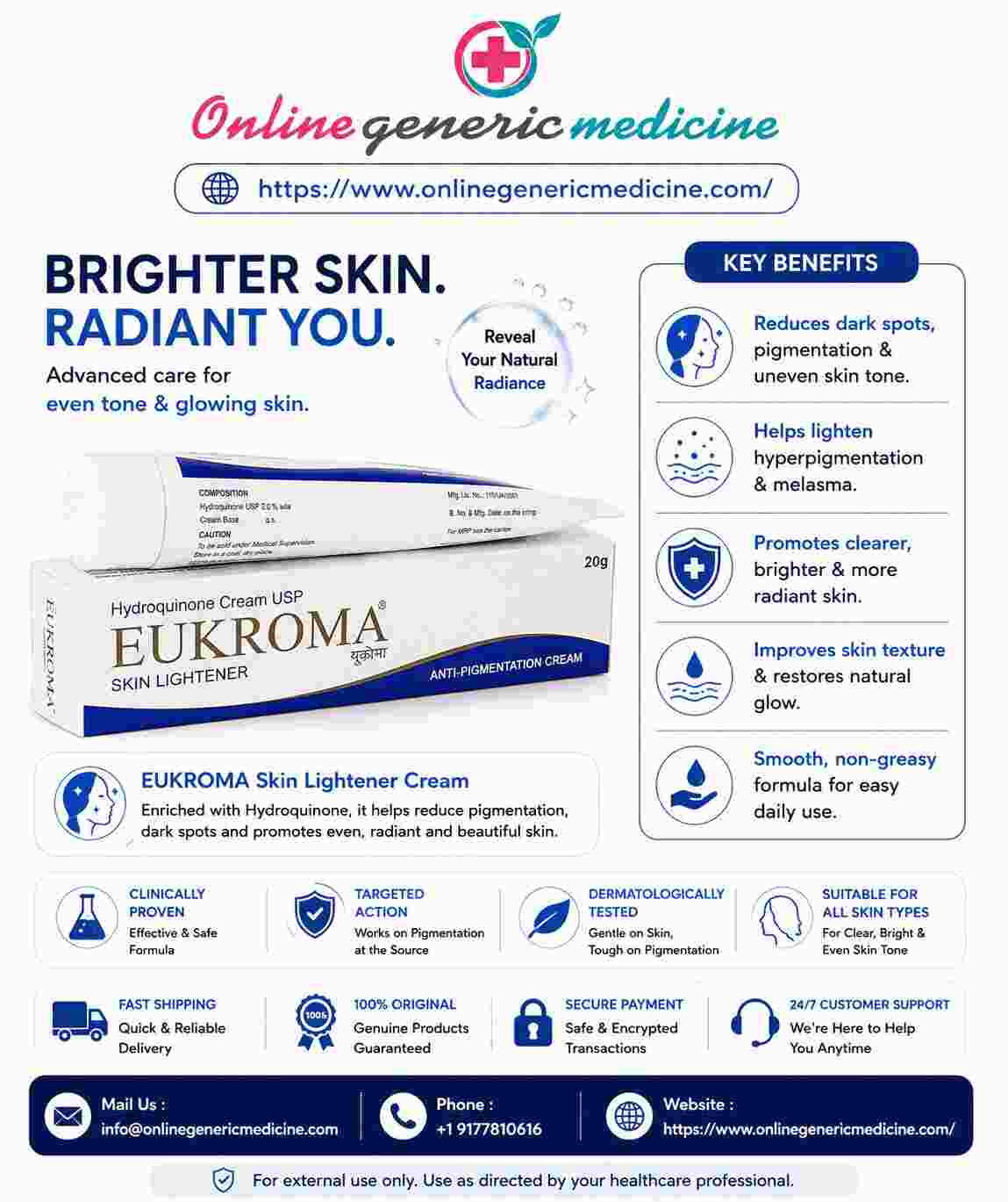  Eukroma Cream – Skin Care Cream Information | OnlineGenericMedicine.com