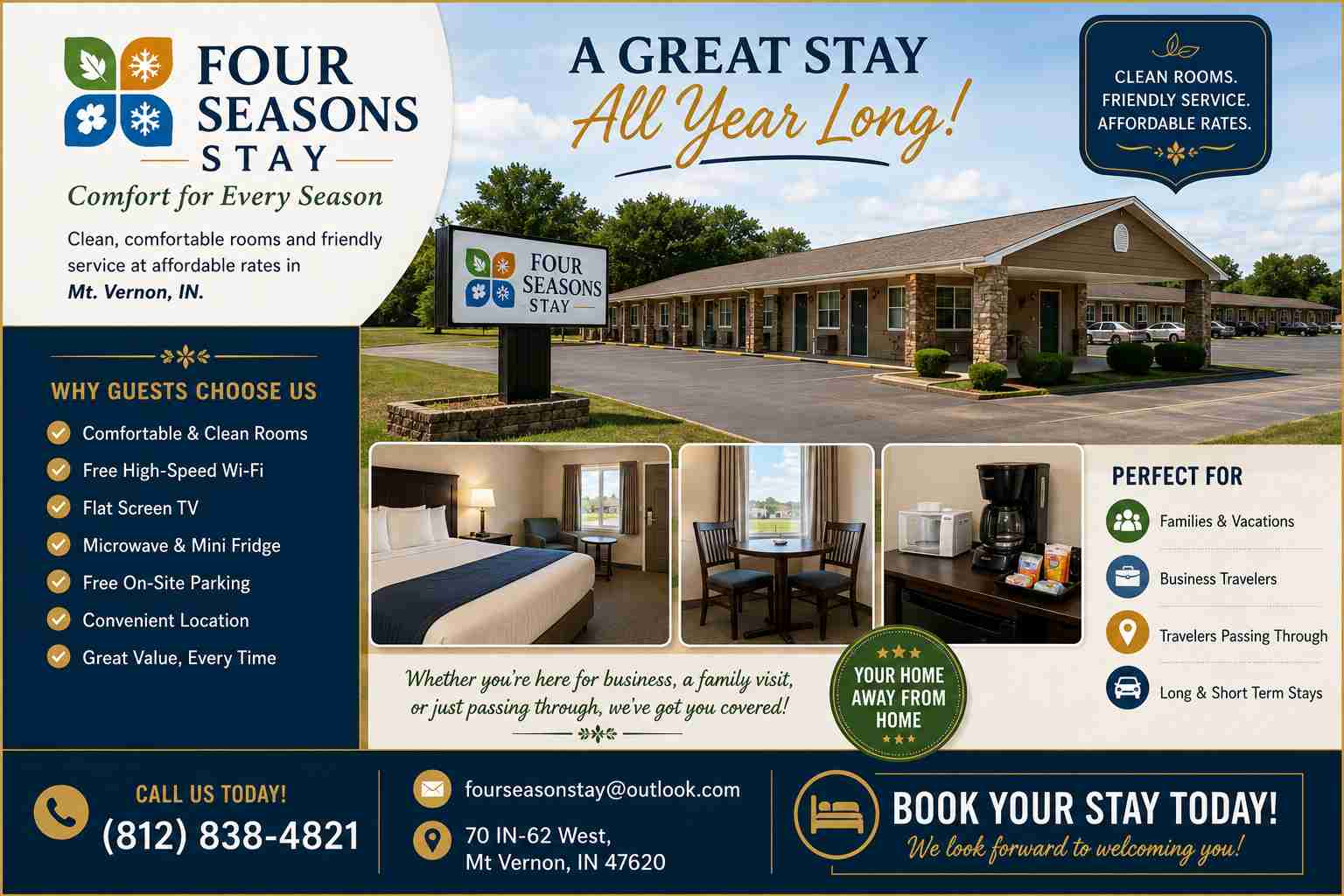  Four Seasons Motel in Mount Vernon, IN
