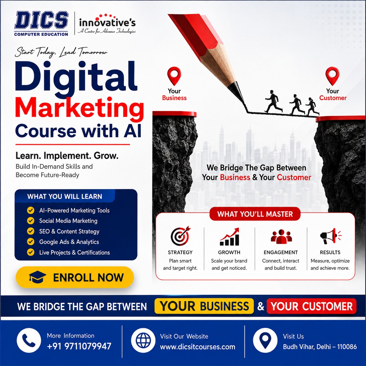  Best Digital Marketing Institute in Rohini – Career Growth