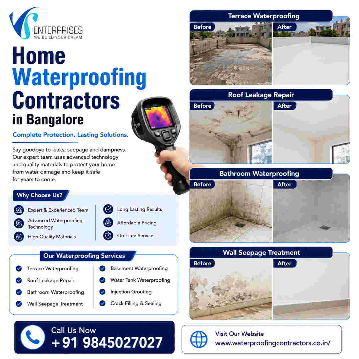  Home Waterproofing Contractors in Bangalore