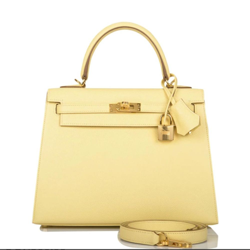  HERMES Kelly 25cm Bag Yellow