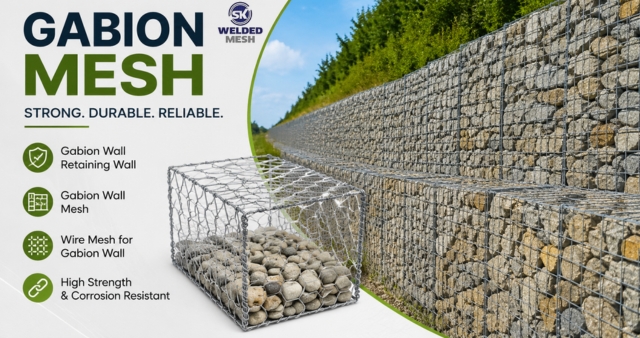  Gabion Mesh for Durable Retaining Wall | SK Welded Mesh!