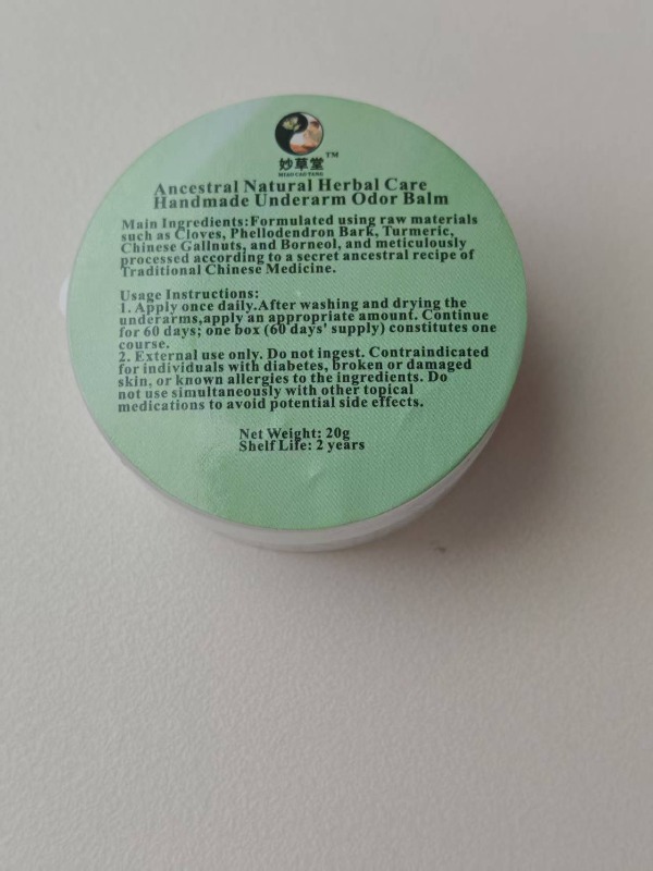  Ancestral Natural Herbal Care Handmade Underarm Odor Balm  Extended period  time to your body feeling fresh