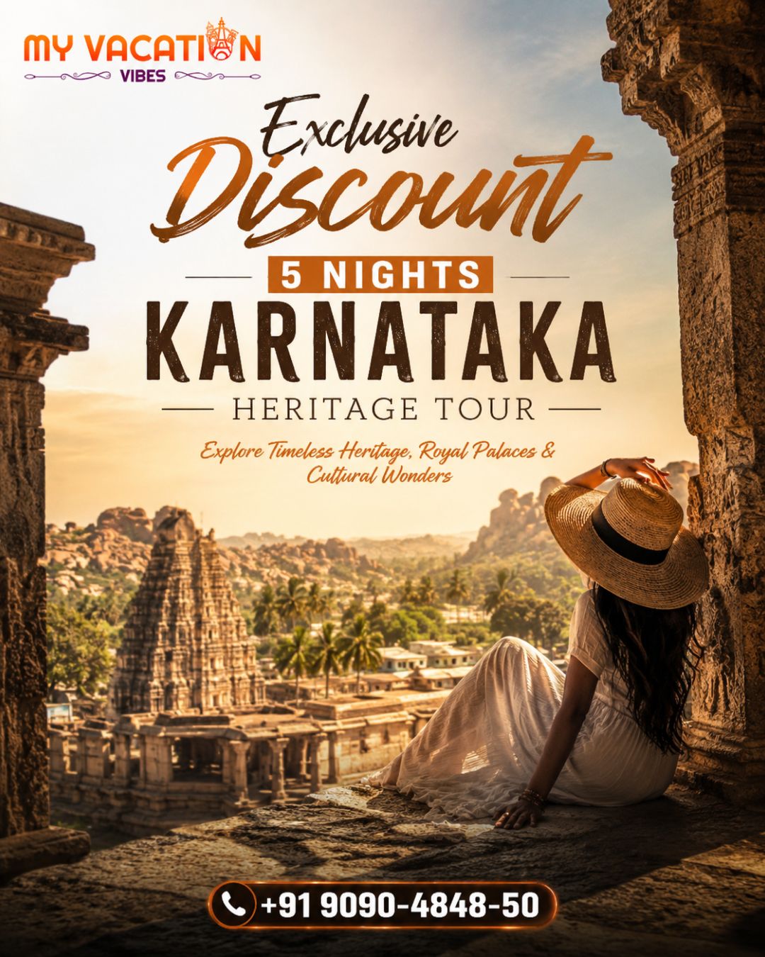  Exclusive Discount 5 Nights Karnataka Heritage Tour – +91 9090-4848-50