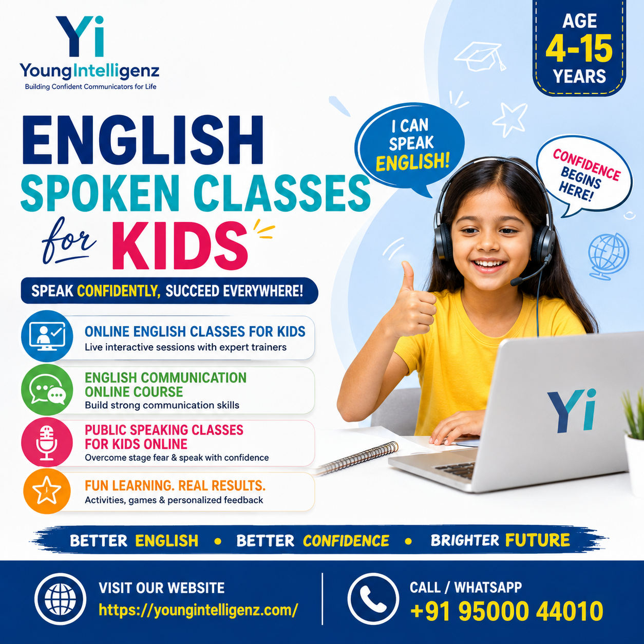  English Spoken Classes for Kids in India – Young Intelligenz
