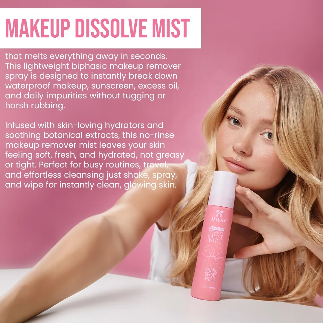  Makeup Melting Spray | Waterproof Makeup Remover Mist for All Skin Types