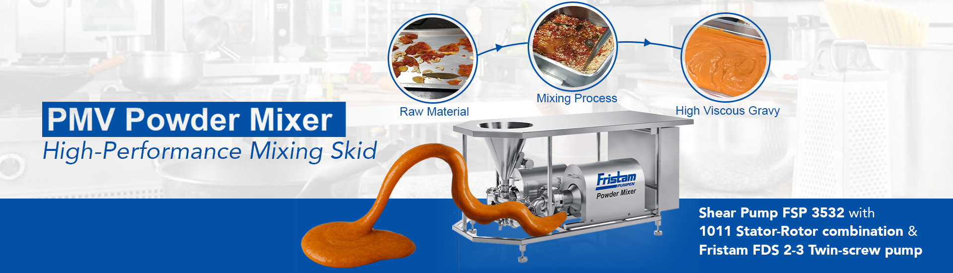 Enhanced Viscosity of Gravy Production Using Fristam Powder Mixer PMV