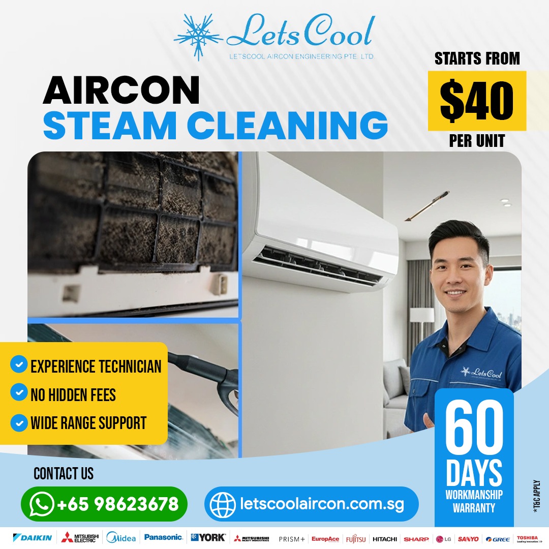  Aircon Steam Cleaning Singapore
