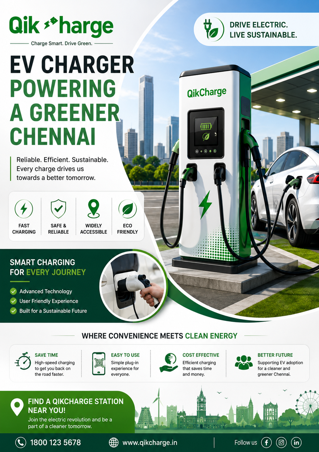  EV charging station in Chennai - Qik Charge