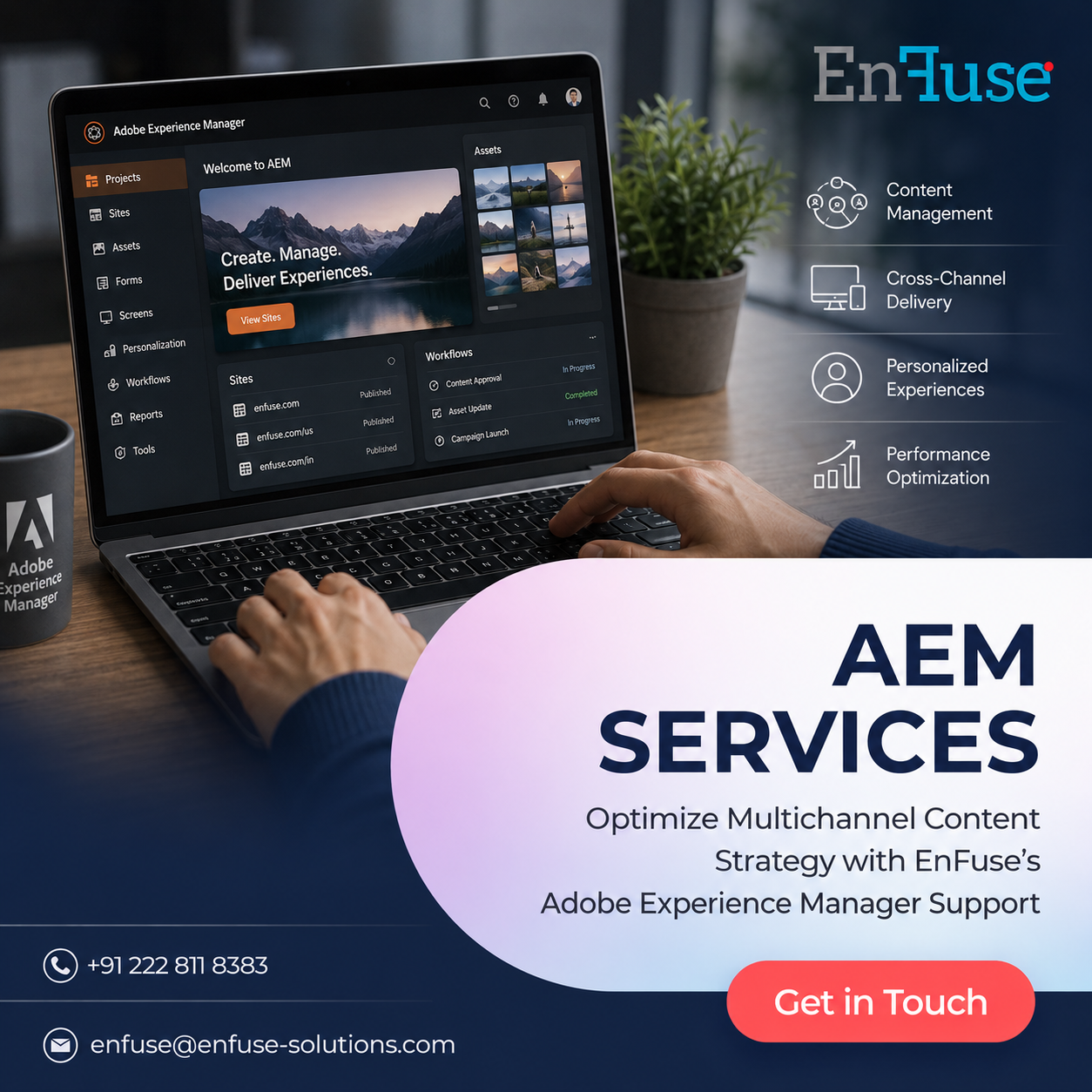  Optimize Multichannel Content Strategy with EnFuse’s Adobe Experience Manager Support