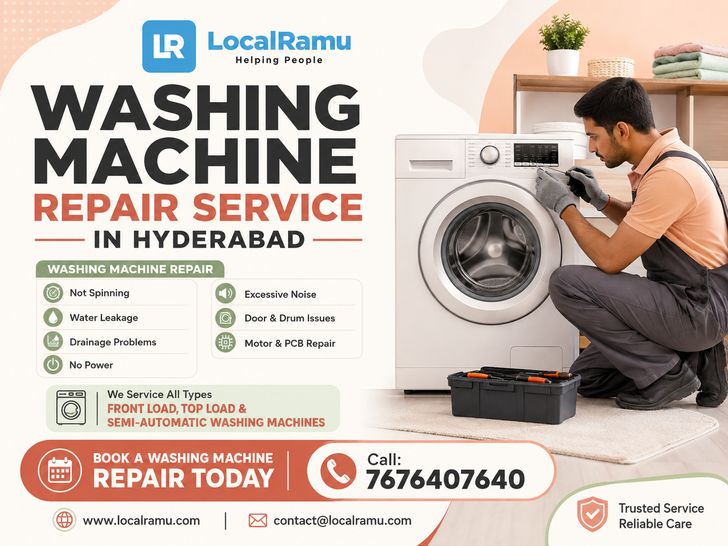  Advanced Washing Machine Repair Service in Hydrabad by LocalRamu