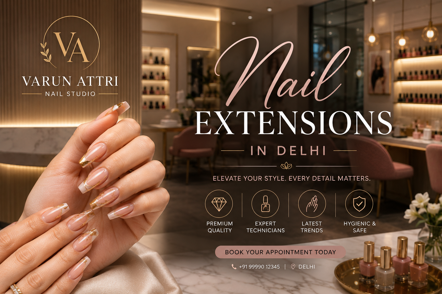  Nail Extensions in Delhi – Stylish Nails & Beauty Services