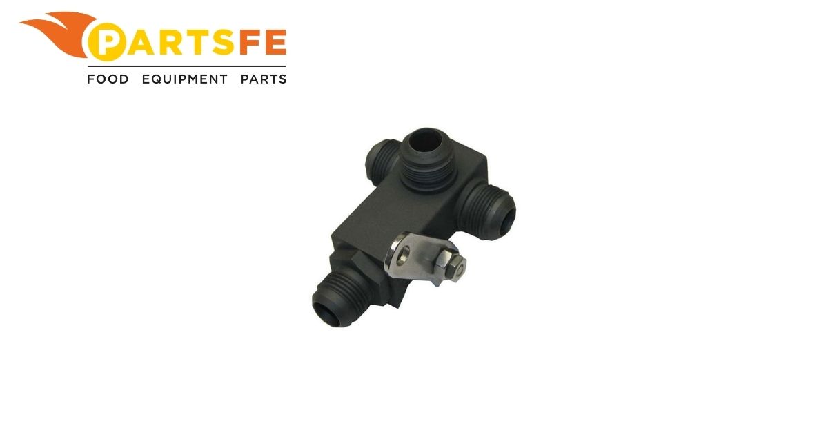  60131801 Pitco Fryer Filter Return Ball Valve W/4 Flare Connections 3" x 1/2" & 1" x7/16" Flare