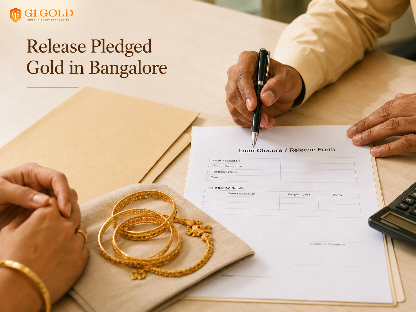  Release Pledged Gold in Bangalore With Clear Loan Closure