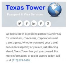  Texas Tower Passport & Visa Services