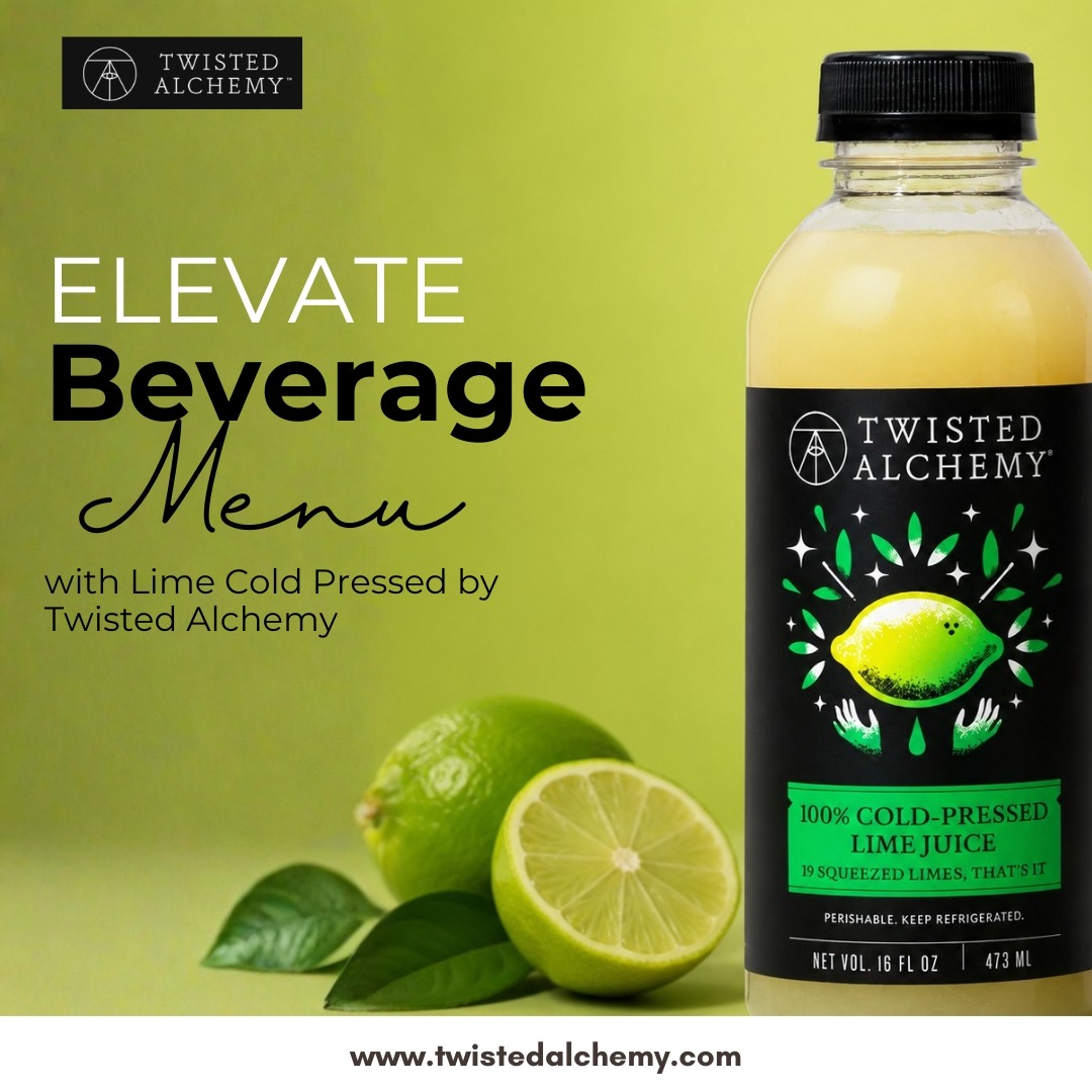  Elevate Beverage Menus with Lime Cold Pressed by Twisted Alchemy