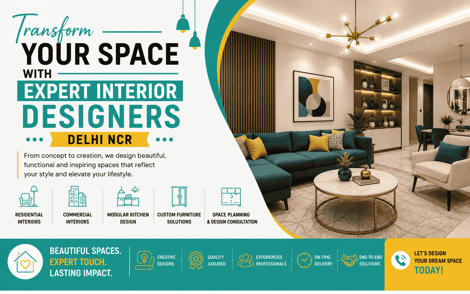  Transform Your Space with Expert Interior Designers in Delhi NCR