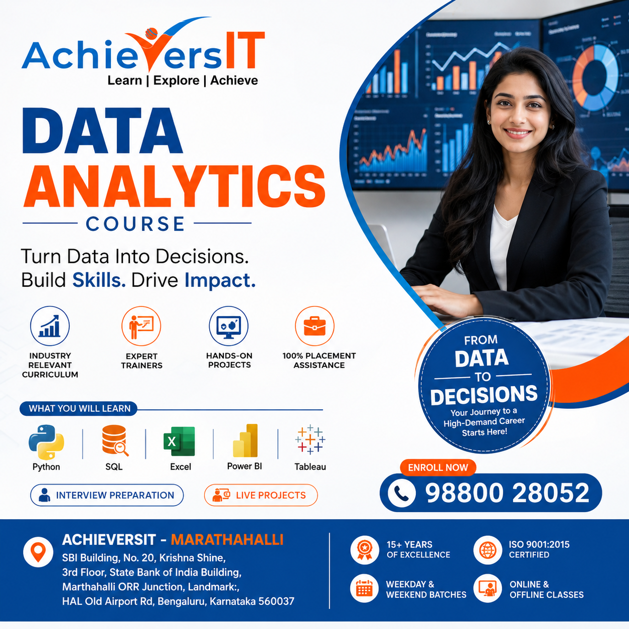  Data Analyst Course with Placement in Bangalore | AchieversIT