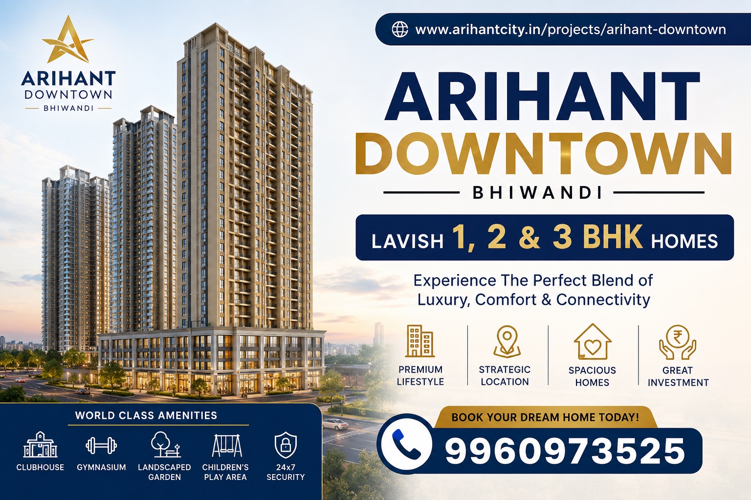  Arihant Downtown Bhiwandi - Lavish 1, 2 & 3 BHK Homes
