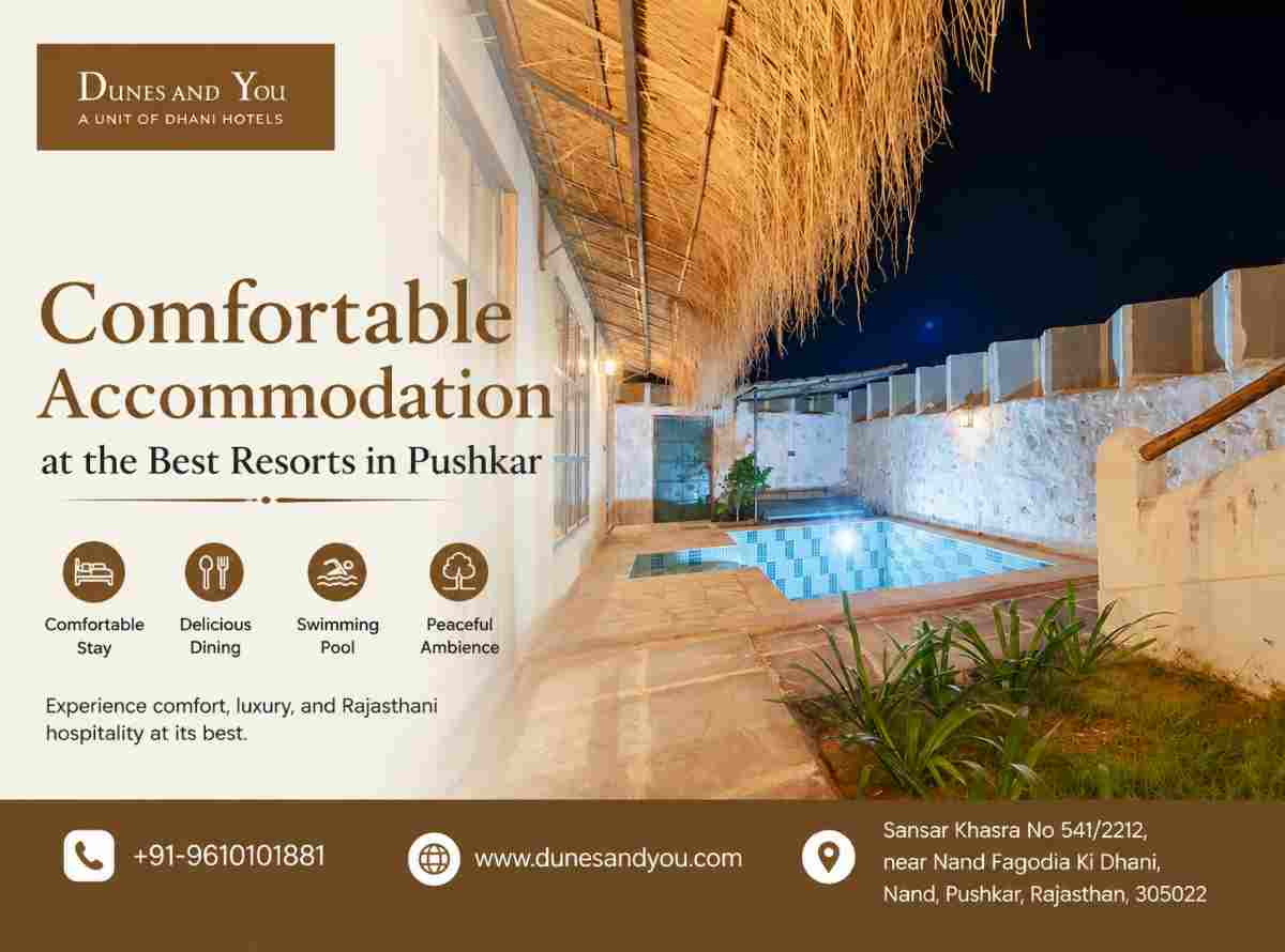  Comfortable Accommodation at the Best Resorts in Pushkar