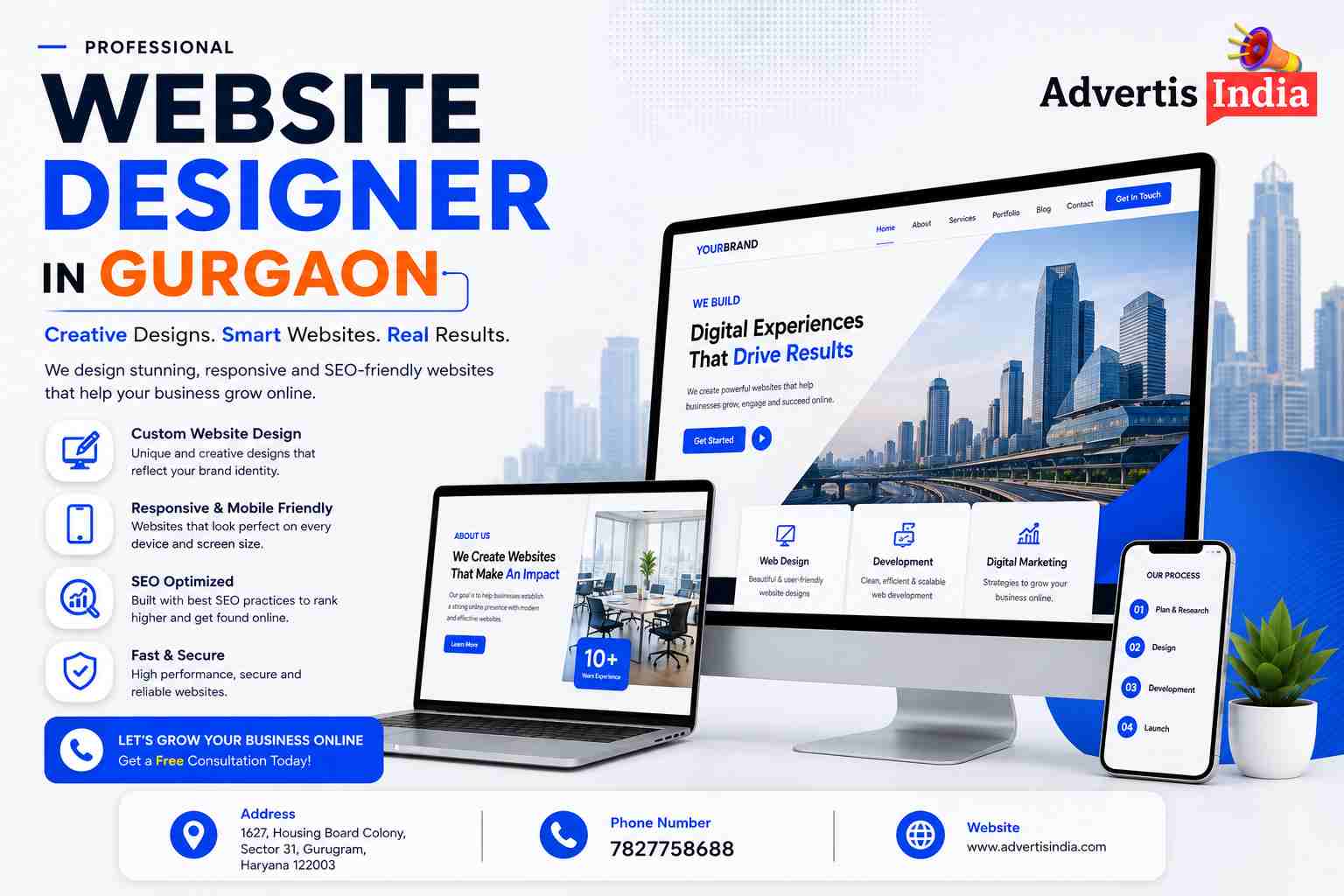  Professional Website Designer in Gurgaon – Advertis India