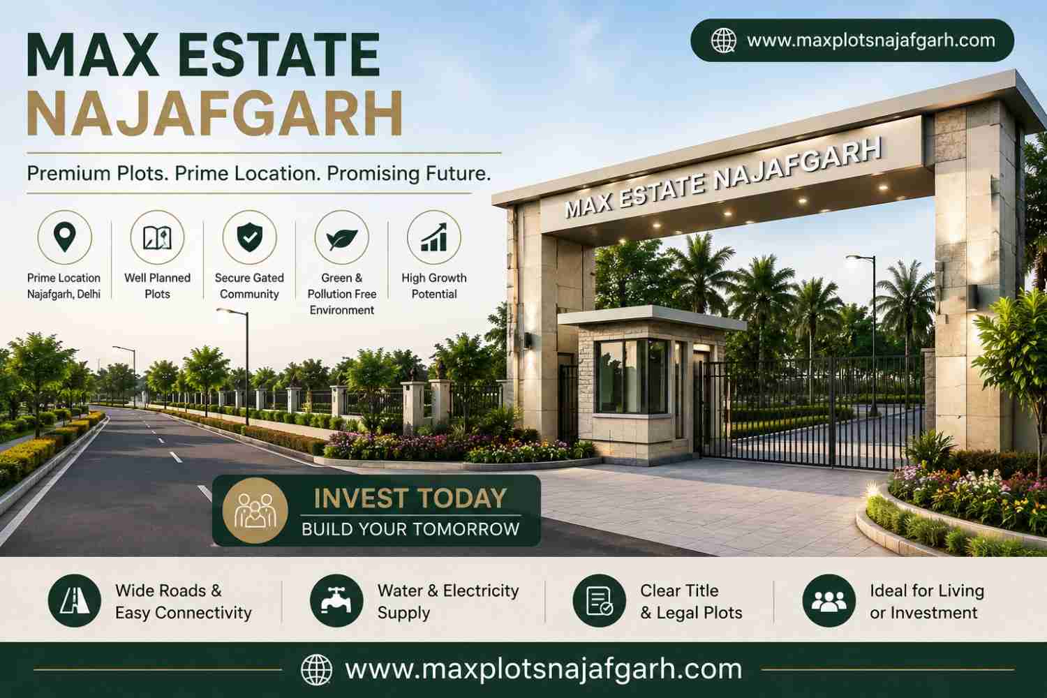  Max Estate Najafgarh – Premium Residential Plots