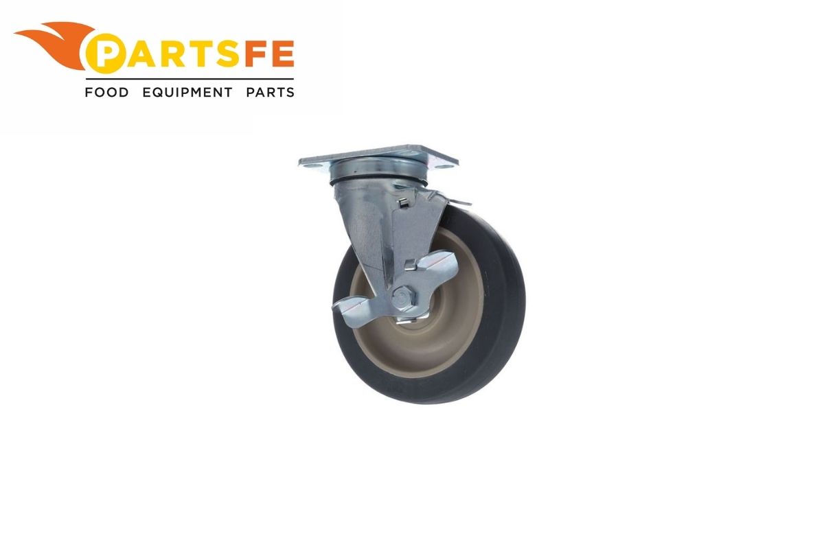  Cres Cor 0569306BK Swivel Plate Caster W/Brake 5"