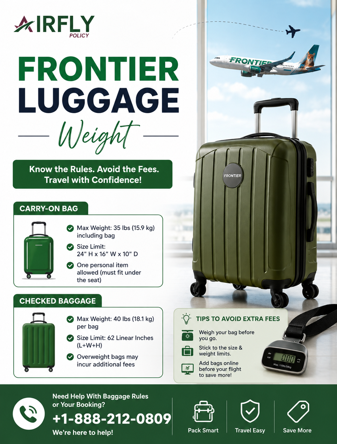  Frontier Luggage Weight Limits & Baggage Rules – Call +1-888-212-0809