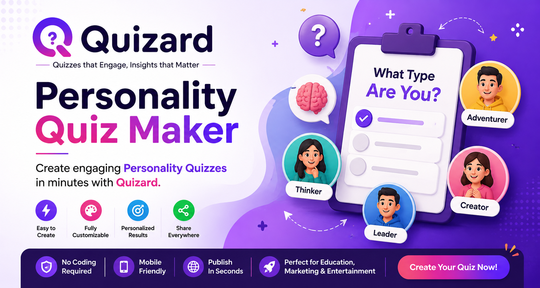  Quizard: Build Fun and Interactive Personality Quizzes Online