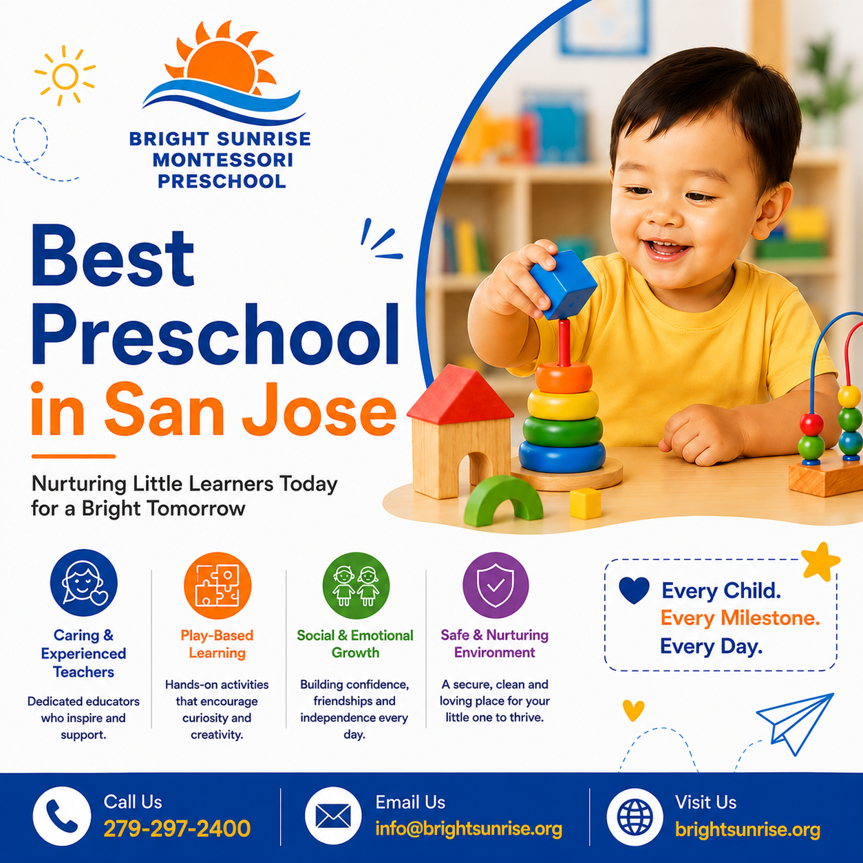  Best Preschool in San Jose | Bright Sunrise Montessori Preschool