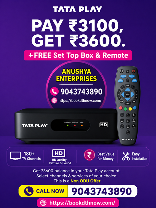 Tata Play New DTH Connection Offers in Ulundurpet | 9043743890