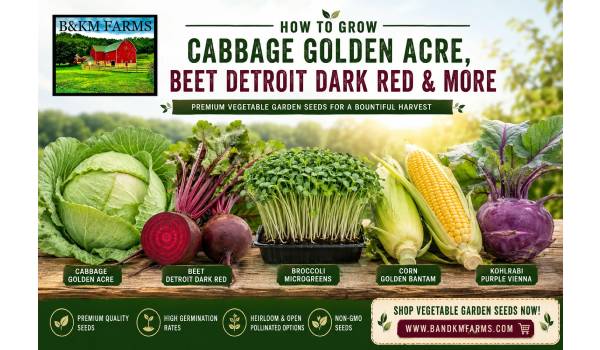  How to Grow Cabbage Golden Acre, Beet Detroit Dark Red & More – B&KM Farms