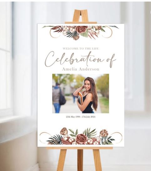  Funeral Memorial Photo Sign Board