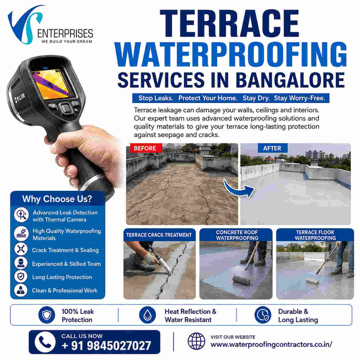  Terrace waterproofing services in Bangalore