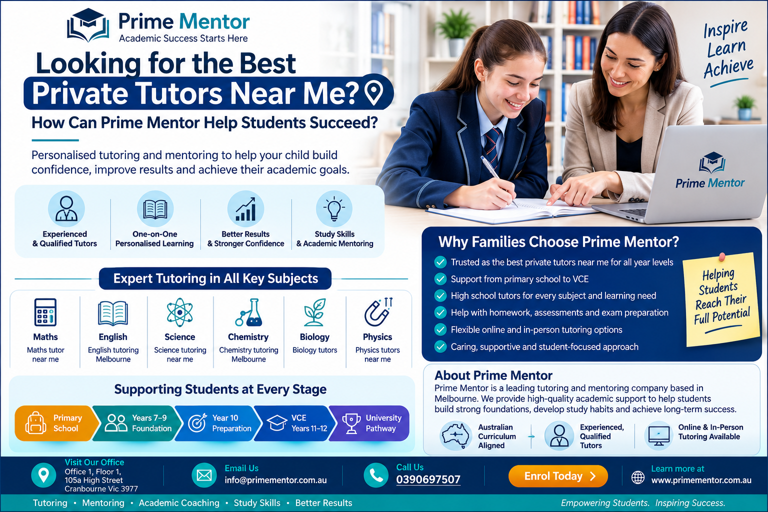  Looking for the Best Private Tutors Near Me? How Can Prime Mentor Help Students Succeed?