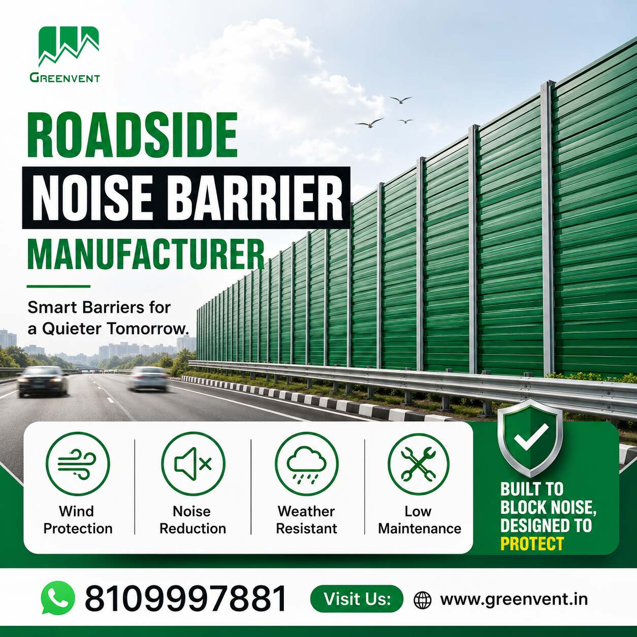  Roadside Noise Barrier Manufacturer in India