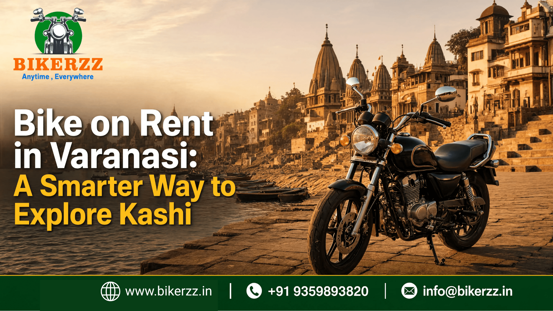  Bike on rent in Varanasi: A Smarter Way to Explore Kashi