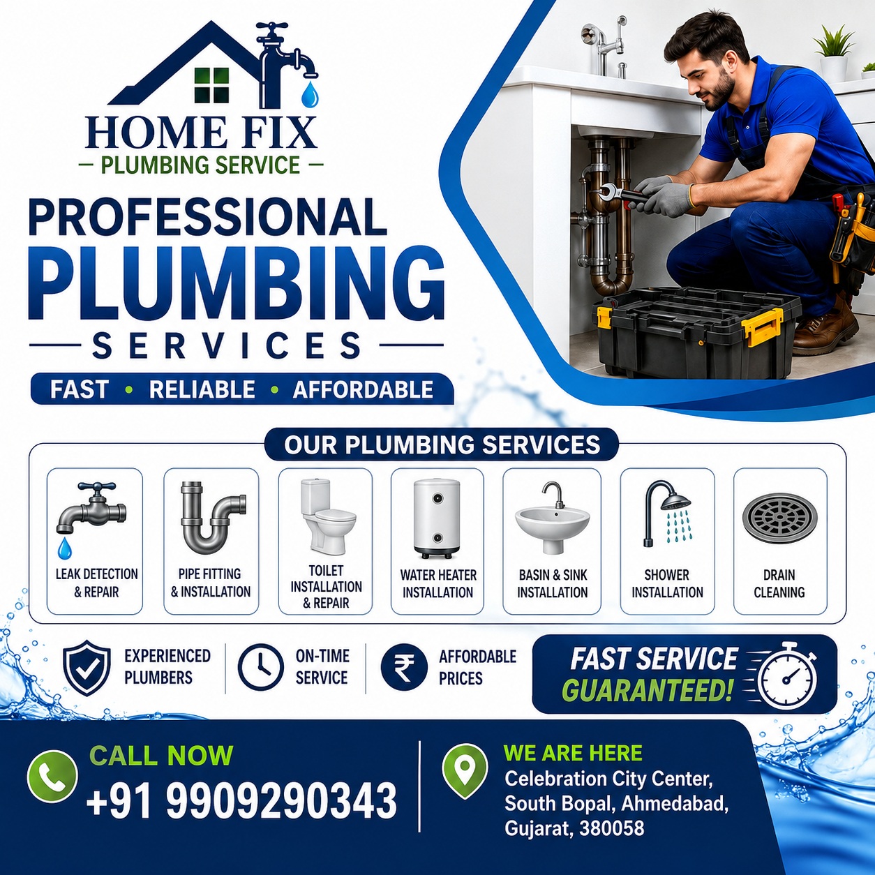  Plumbing Services in Bopal – 24/7 Plumber Near You